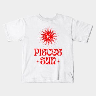 Pisces Sun | Born in February and March | Zodiac Sign Birthday Gifts Jupiter Neptune Kids T-Shirt